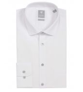 Camicia pure bianca extra slim fit cotone elasticizzato