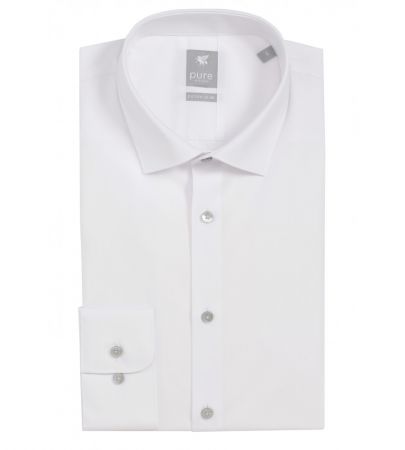 Pure shirt white extra slim fit stretch cotton shirt