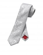 Cravatta olymp con fazzoletto da giacca in seta damascata