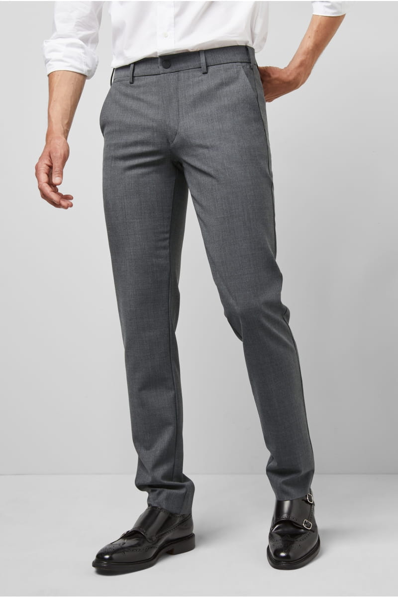 0 4f16748a 1200 Medium grey bi stretch wool trousers m5 by meyer modern fit