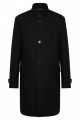 Hull neck digel coat in modern fit wool blend