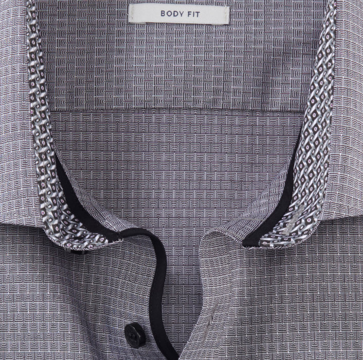 Camicia slim fit nera olymp level five in cotone stretch