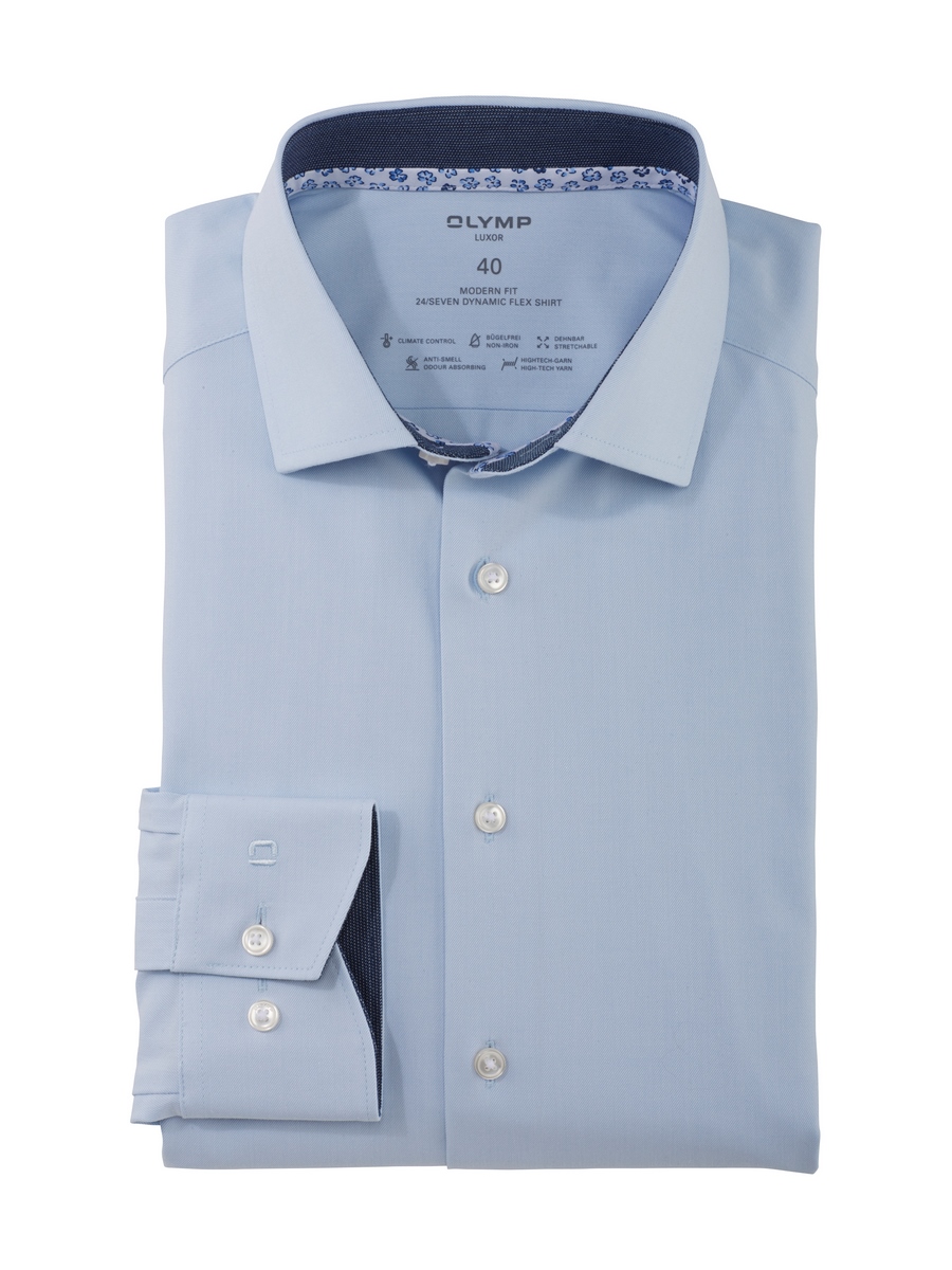 Olymp Dynamic Flex light Blue Shirt - Online Shop Italian Men's Clothing