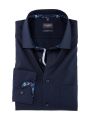 Camicia blu scuro olymp luxor puro cotone facile stiro