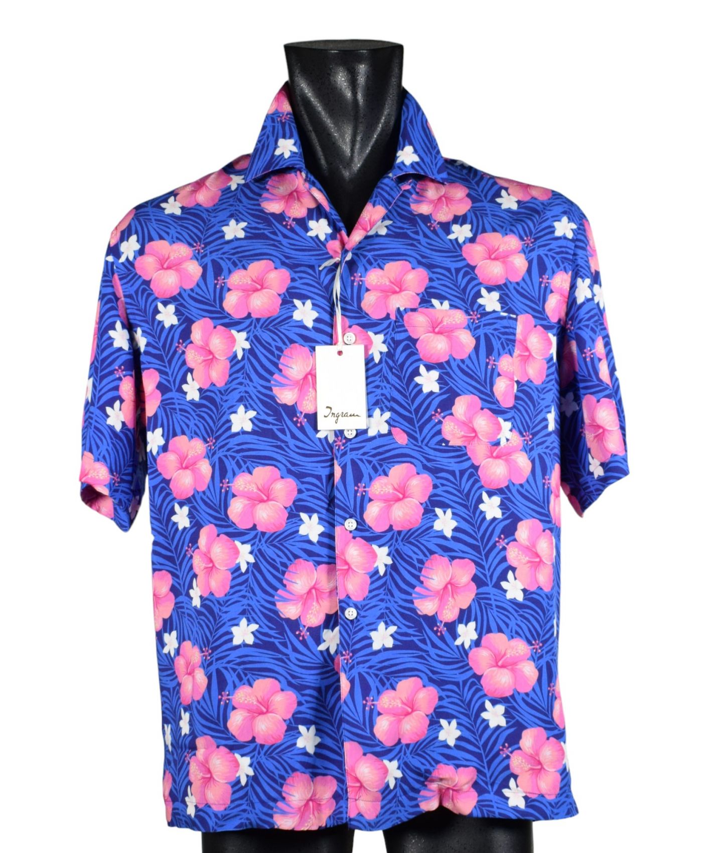 Camicia ingram fantasia floreale hawaiana collo bowling