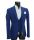 Abito musani bluette con gilet slim fit