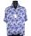 Light blue ingram shirt with bowling collar and floral pattern