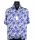 Light blue ingram shirt with bowling collar and floral pattern