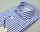 Camicia slim fit pancaldi a righe azzurro cotone stretch