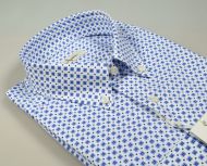 Ingram button-down cotton shirt printed with regular fit
