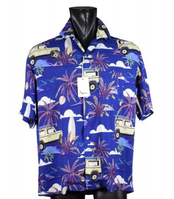 Ingram bowling collar shirt with hawaiian pattern 