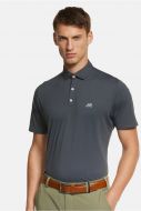 Grey meyer polo shirt with technical performance fabric