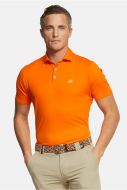 Orange meyer polo shirt in technical performance fabric