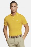 Yellow meyer polo shirt with technical performance fabric
