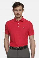 Red meyer polo shirt with technical performance fabric
