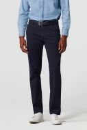 Blue meyer cotton trousers with modern fit organic stretch cotton