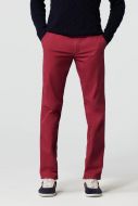 Red meyer cotton trousers with modern fit organic stretch cotton