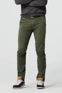 Meyer organic cotton modern fit olive green trousers. 