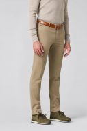 Trousers in stone meyer cotton organic stretch modern fit
