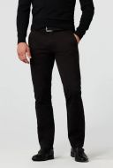 Black meyer trousers in stretch cotton drop four comfort fit