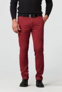 Pantalone rosso meyer in cotone stretch drop quattro comfort fit