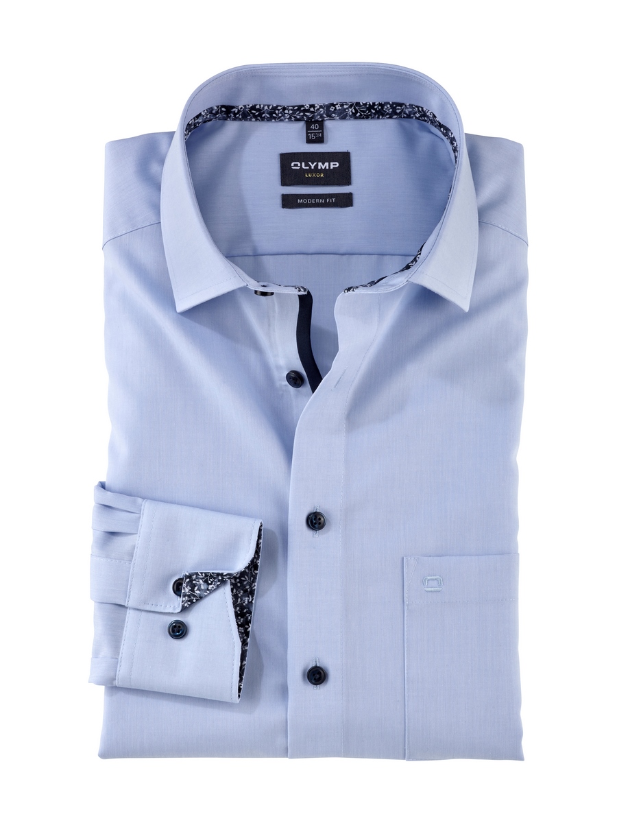 Olymp Camicia olymp celeste modern fit con taschino