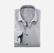 Olymp level five grey mastic slim fit stretch cotton shirt 