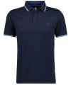 Polo blu scuro in tessuto performante ragman modern fit