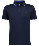 Polo blu scuro in tessuto performante ragman modern fit