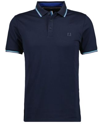 Dark blue polo shirt in modern fit ragman performance fabric