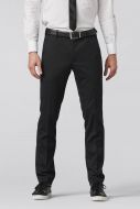 Meyer black trousers in stretch Teflon twill