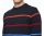 Blue crewneck sweater with water-repellent impulso stripes