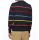 Blue crewneck sweater with water-repellent impulso stripes