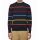 Blue crewneck sweater with water-repellent impulso stripes