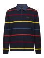 Blue striped cotton-blend buttoned impulso polo shirt