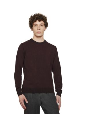 Montechiaro tricot stockinette crew neck in thermo modern fit vanisé