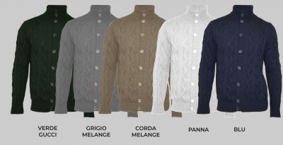 Giacca cardigan con bottoni manuel garcia in misto lana 