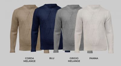 Slim-fit manuel garcia wool blend crewneck sweater