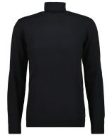 Black ragman turtleneck sweater in cotton and cashmere modern fit 