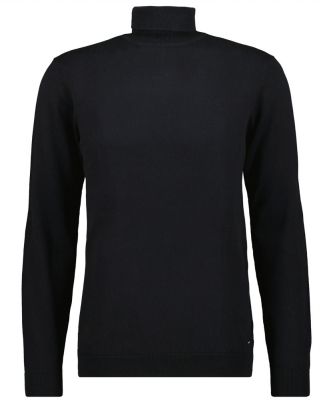 Maglione a dolcevita nero ragman in cotone e cashmere modern fit 