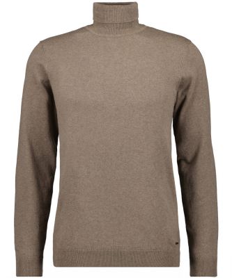 Maglione a dolcevita cammello ragman in cotone e cashmere modern fit 