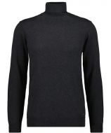 Anthracite grey ragman turtleneck sweater in modern fit cotton and cashmere