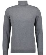 Maglione a dolcevita grigio medio ragman in cotone e cashmere modern fit 