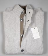 Cavalieri milano wool cardigan with cable knit buttons