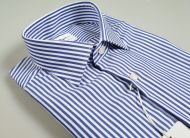 Slim fit blue striped ingram cottonstir shirt