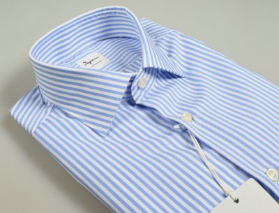 Camicia ingram cottonstir a righe celeste slim fit