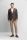 Unlined brown digel blazer jacket with modern fit six drop patches