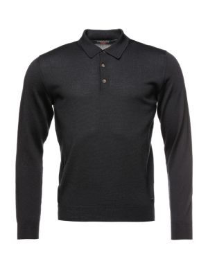 Polo bottoni lorenzoni lana merino extrafine zegna baruffa triplo filo