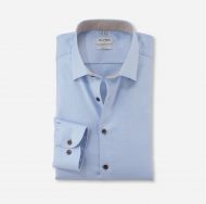 Camicia olymp celeste in cotone oxford stretch slim fit