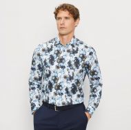 Olymp slim-fit floral patterned shirt in pure cotton 